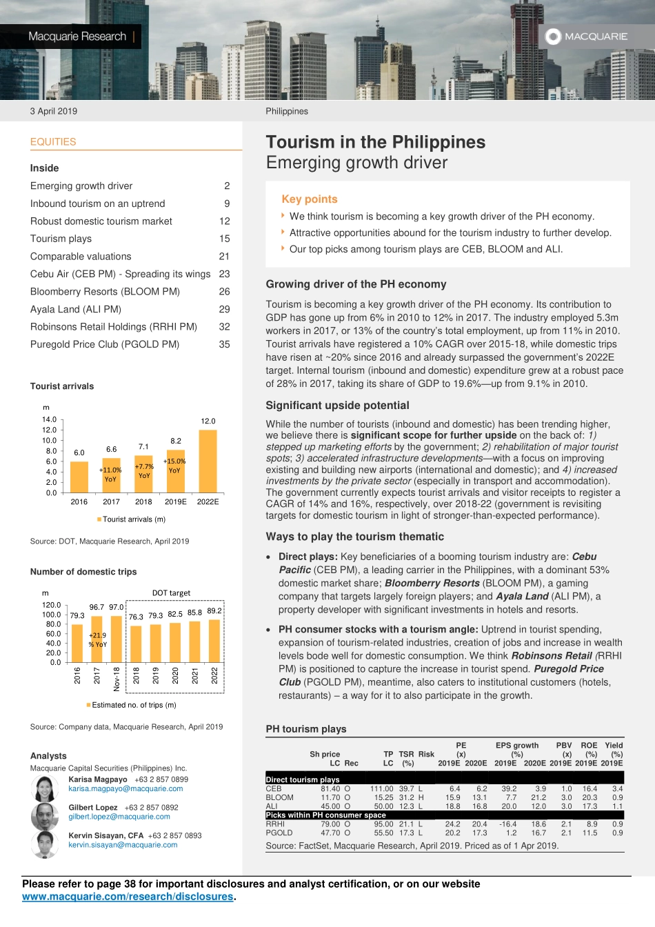 麦格理-亚太地区-旅游业-菲律宾旅游业：新兴增长驱动力-2019.4.3-40页.pdf_第1页