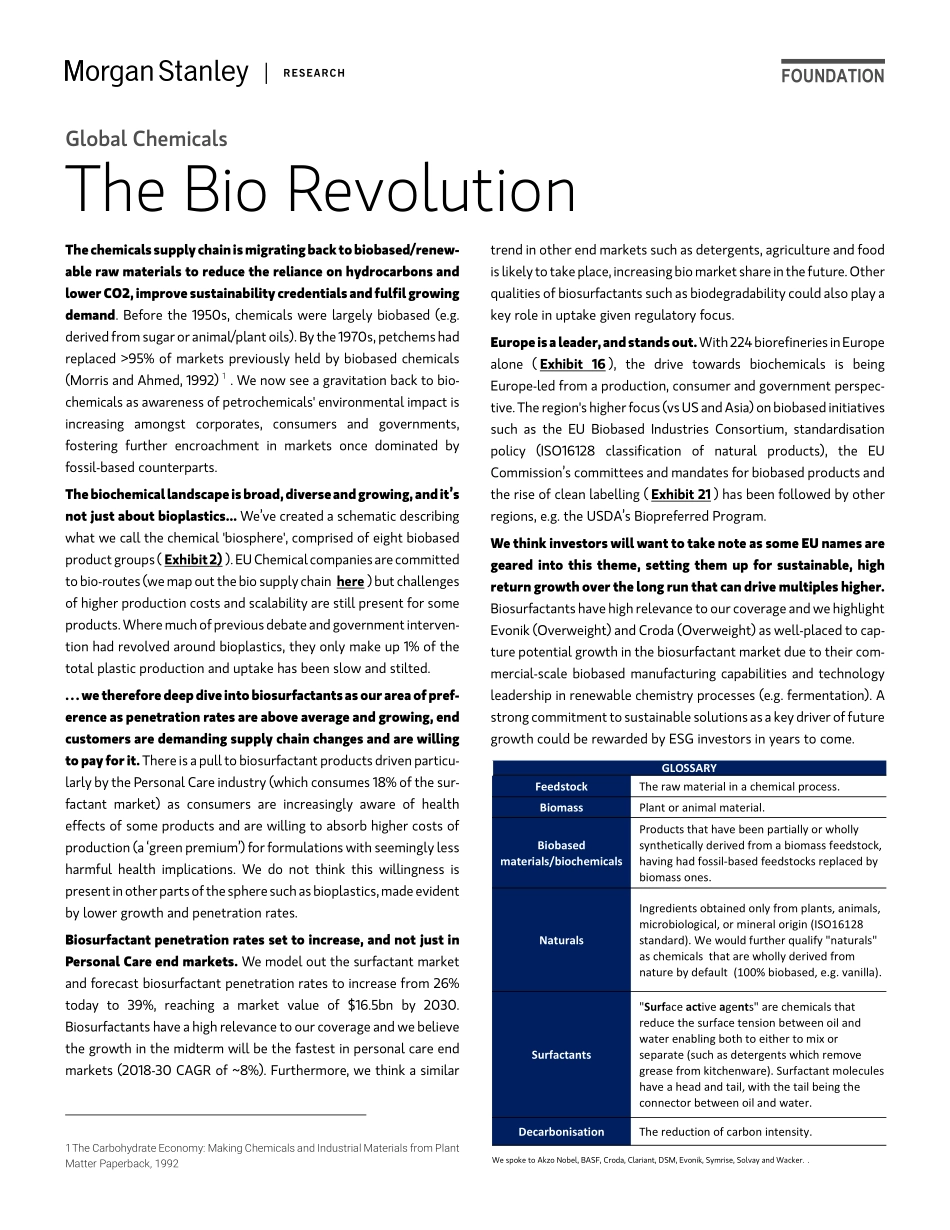 摩根士丹利-全球-化工行业-全球化工业：生物革命-2019.10.21-34页 (2).pdf_第3页