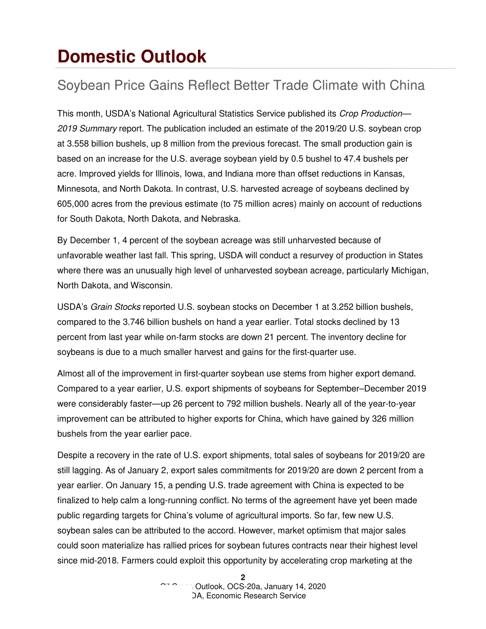 美国农业部-美股-农业行业-油料作物展望：豆油市场走强支撑大豆价格- 20200113-9页.pdf_第3页