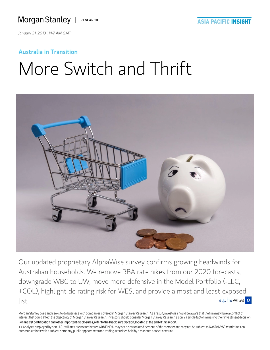 摩根士丹利-澳大利亚-投资策略-过渡中的澳大利亚：更多转变与节俭-2019.1.31-51页.pdf_第1页