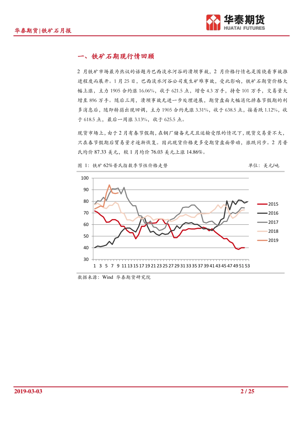铁矿石月报：2月矿难黑天鹅3月钢厂带节奏-20190303-华泰期货-25页.pdf_第3页