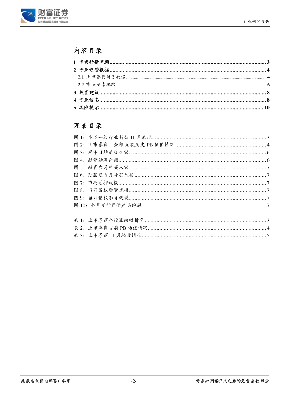 证券行业月度报告：大型券商再获政策支持看好龙头投资机会-20191212-财富证券-11页.pdf_第3页