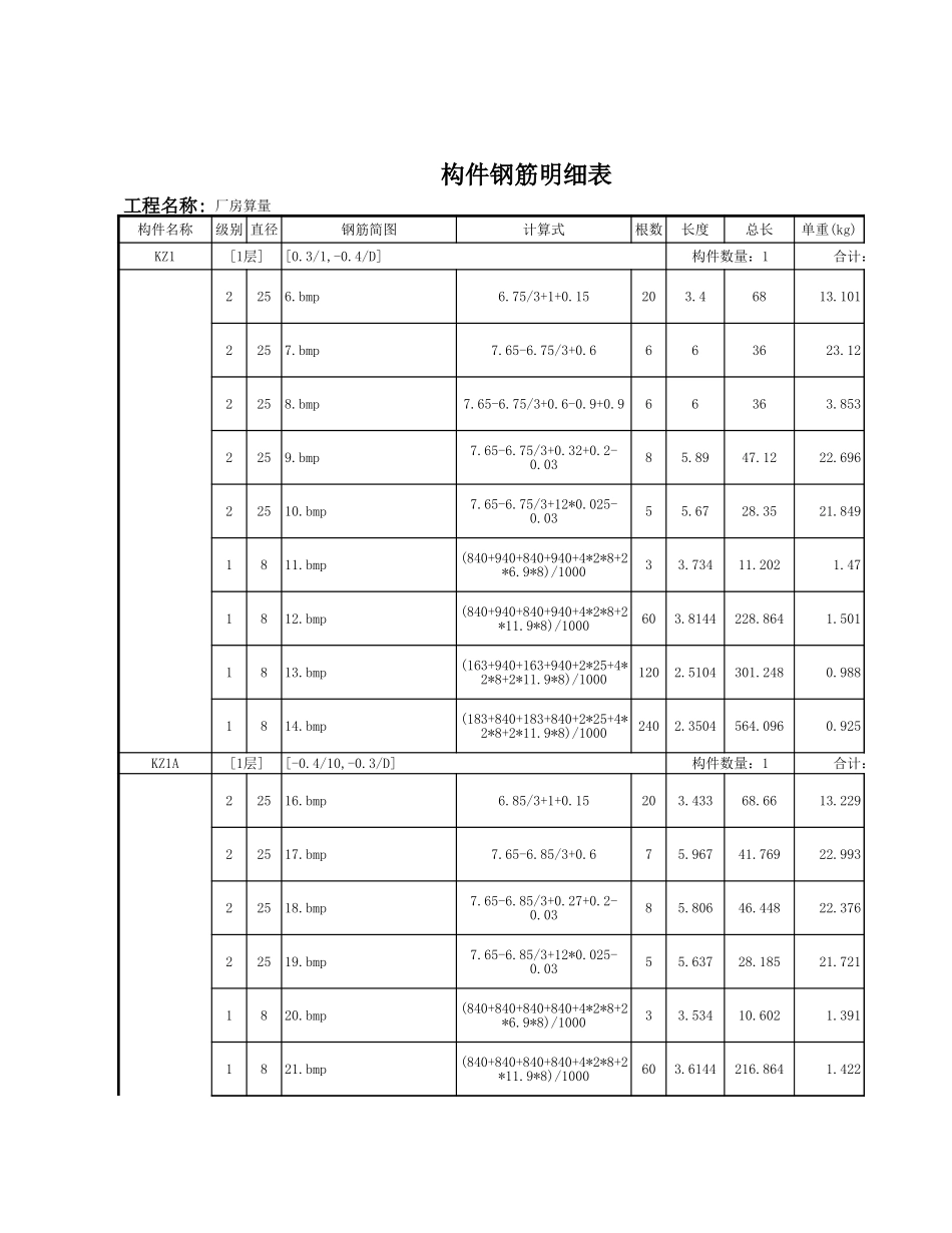 柱（一层） (2).xls_第1页