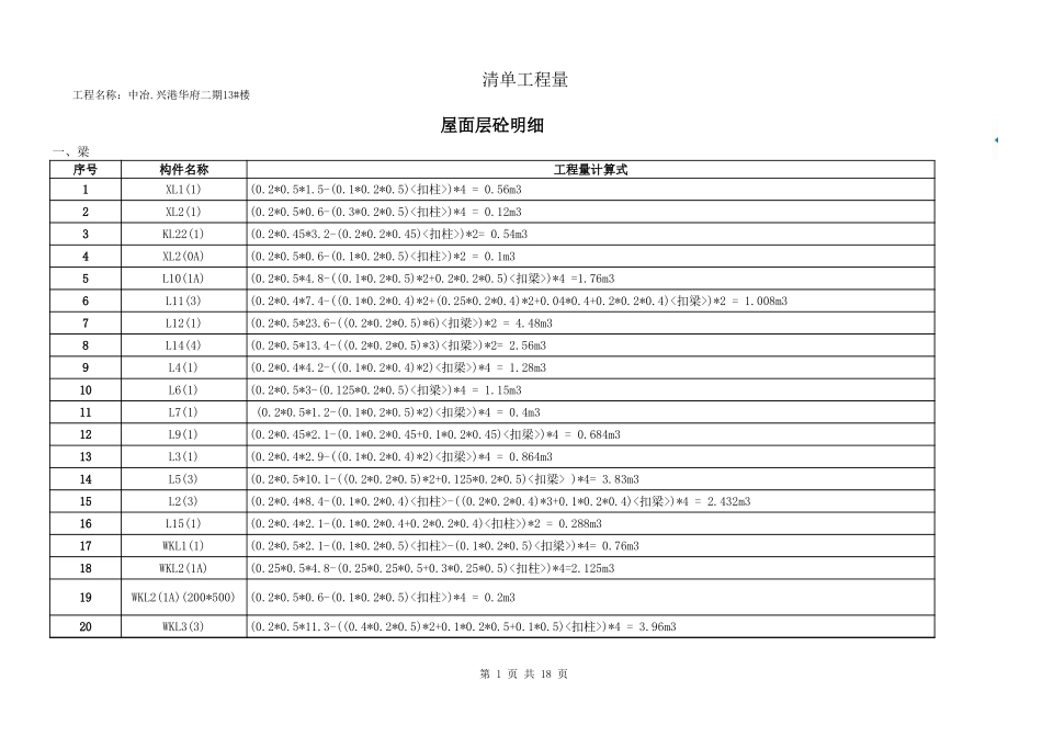 屋面层-梁板 (2).xls_第1页