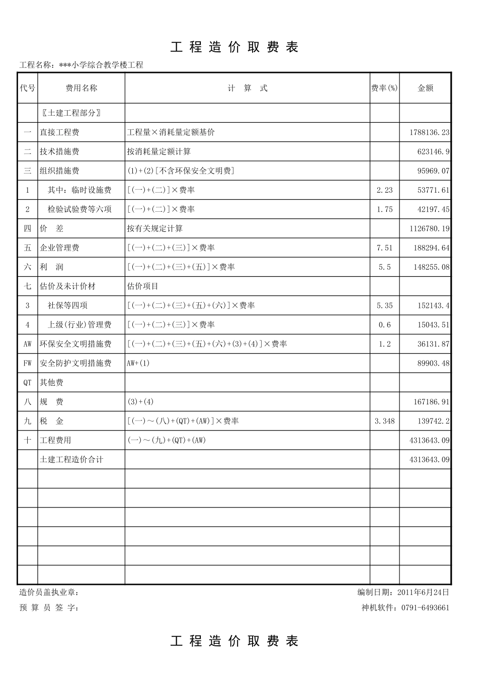 工程预算表 (2).xls_第1页