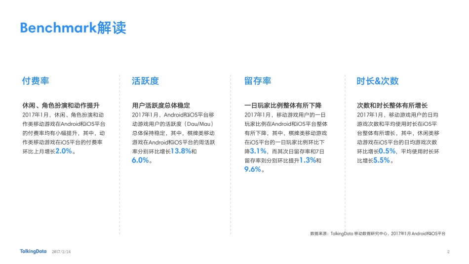 TalkingData-2017年1月移动游戏Benchmark指标数据.pdf_第2页