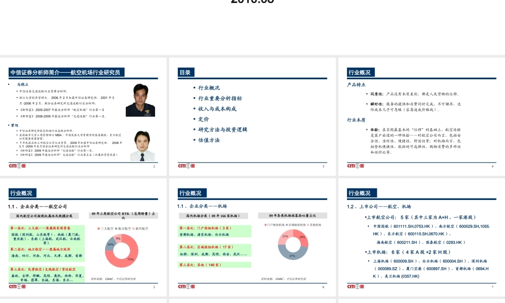 航空机场行业研究方法.ppt
