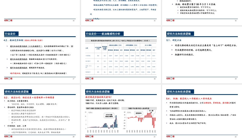 航空机场行业研究方法.ppt