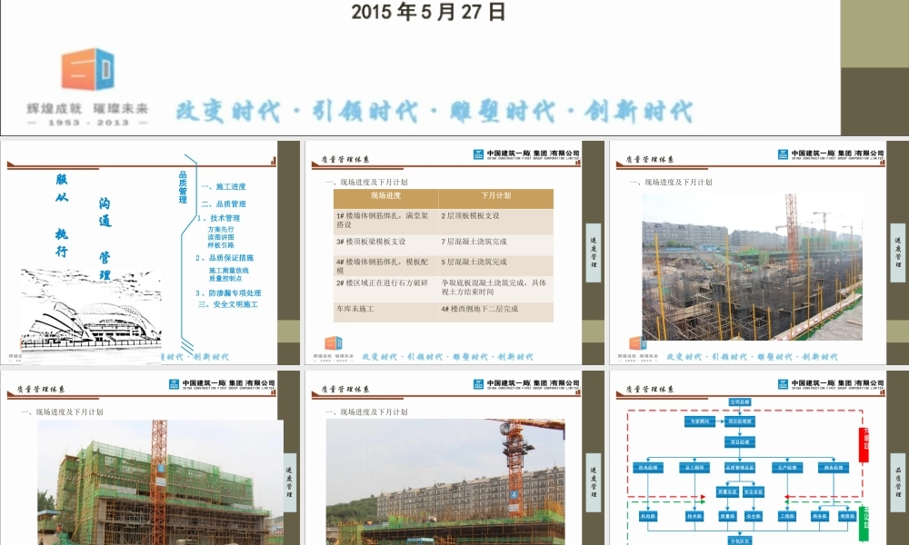 中建一局转山项目品质管理5.27汇报（60P）.ppt