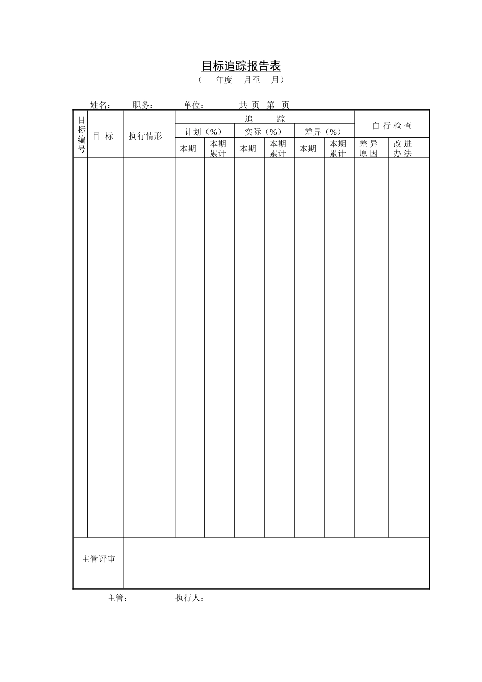 目标追踪报告表 (2).doc_第1页