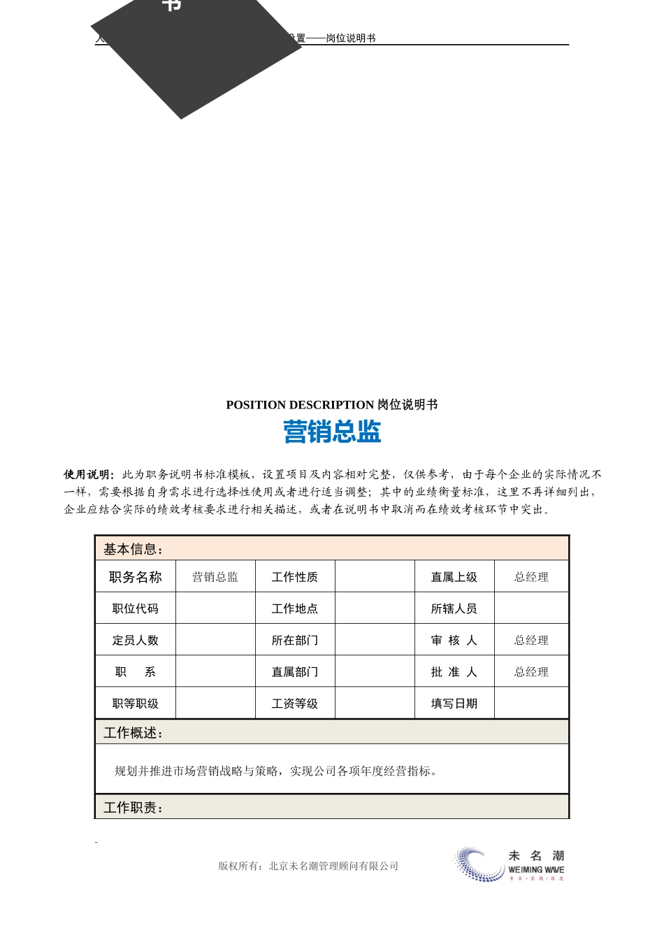 岗位说明书：营销总监.docx_第3页
