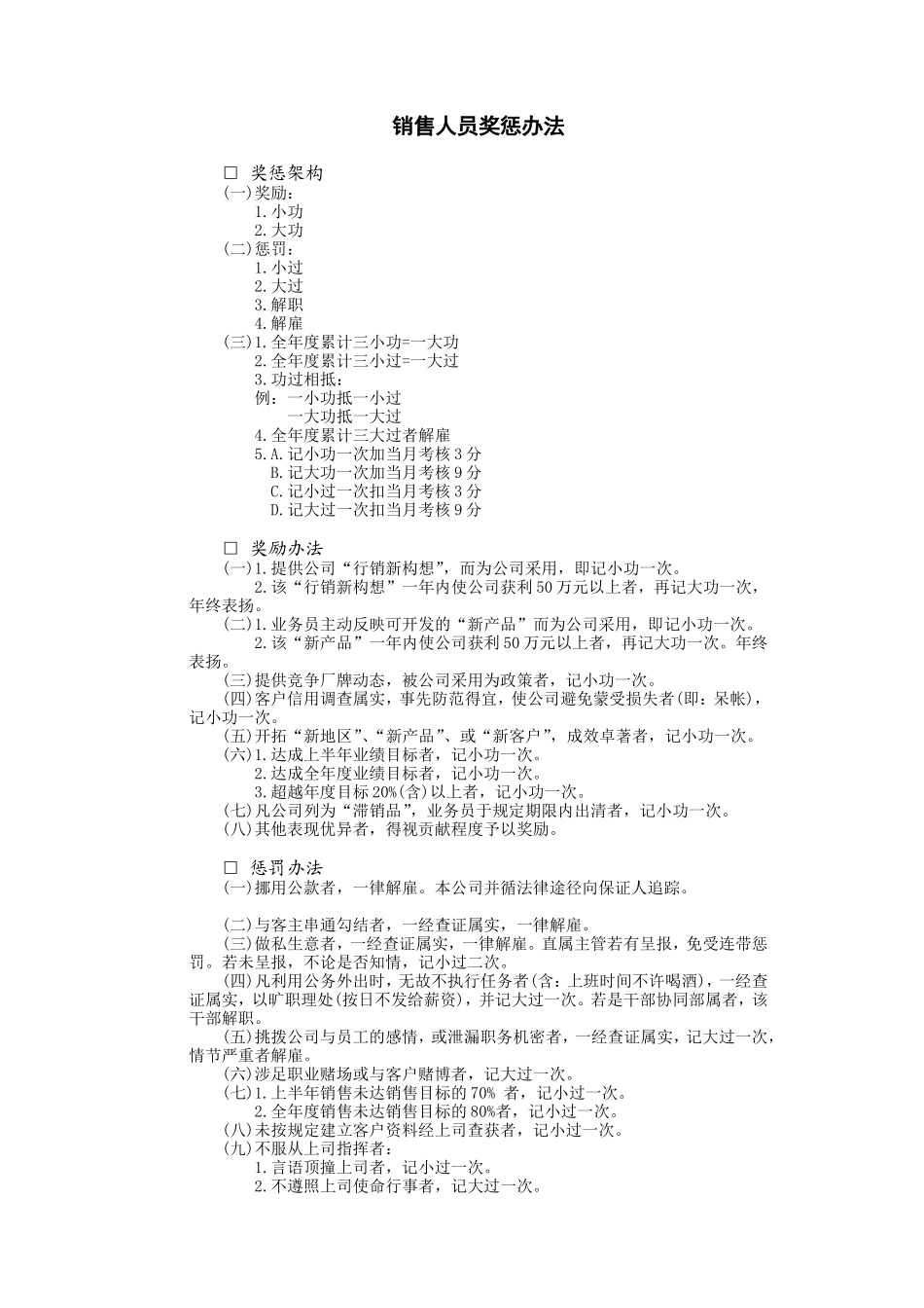 销售人员奖惩办法 (2).DOC_第1页