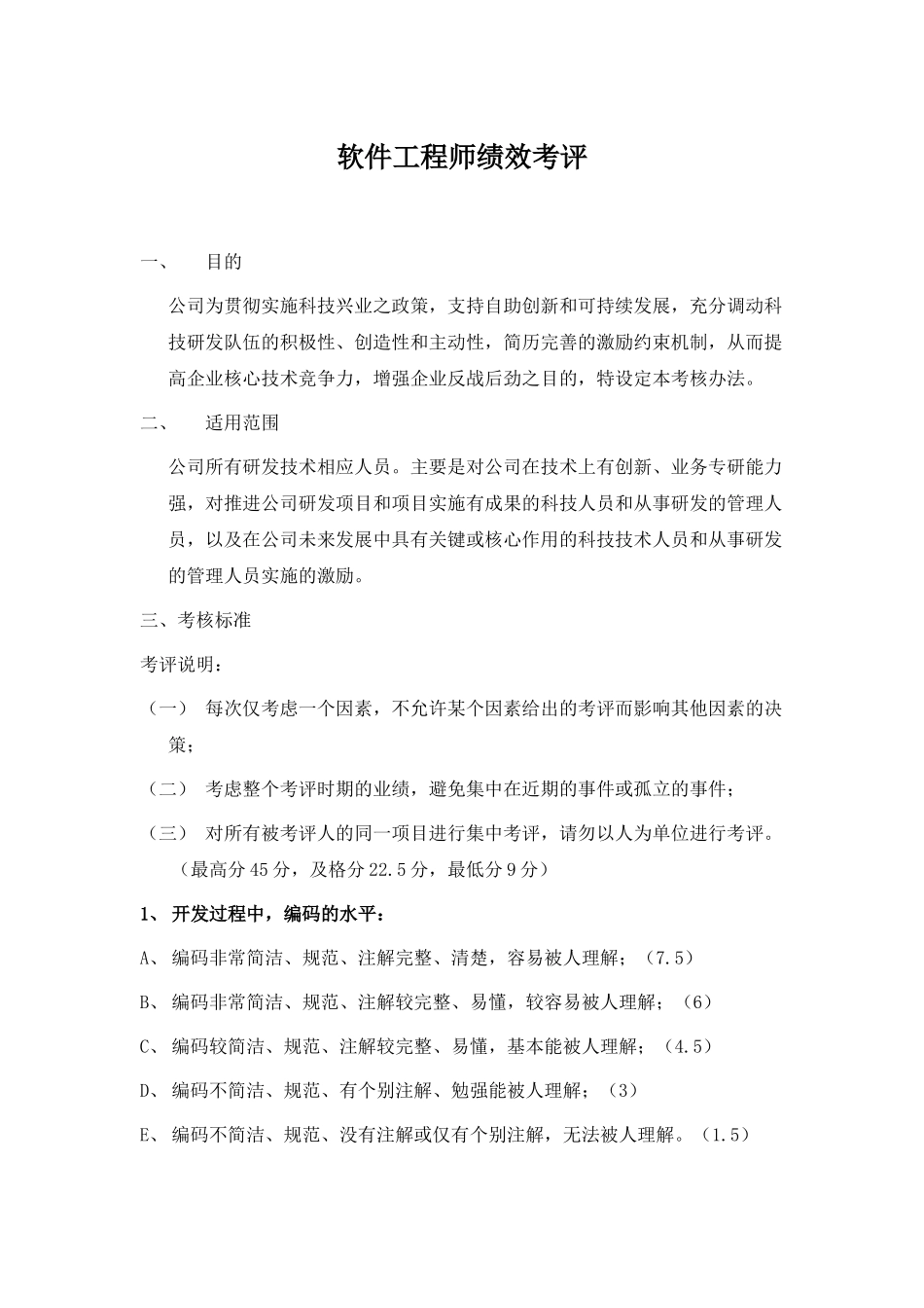 软件工程师绩效考核.docx_第1页
