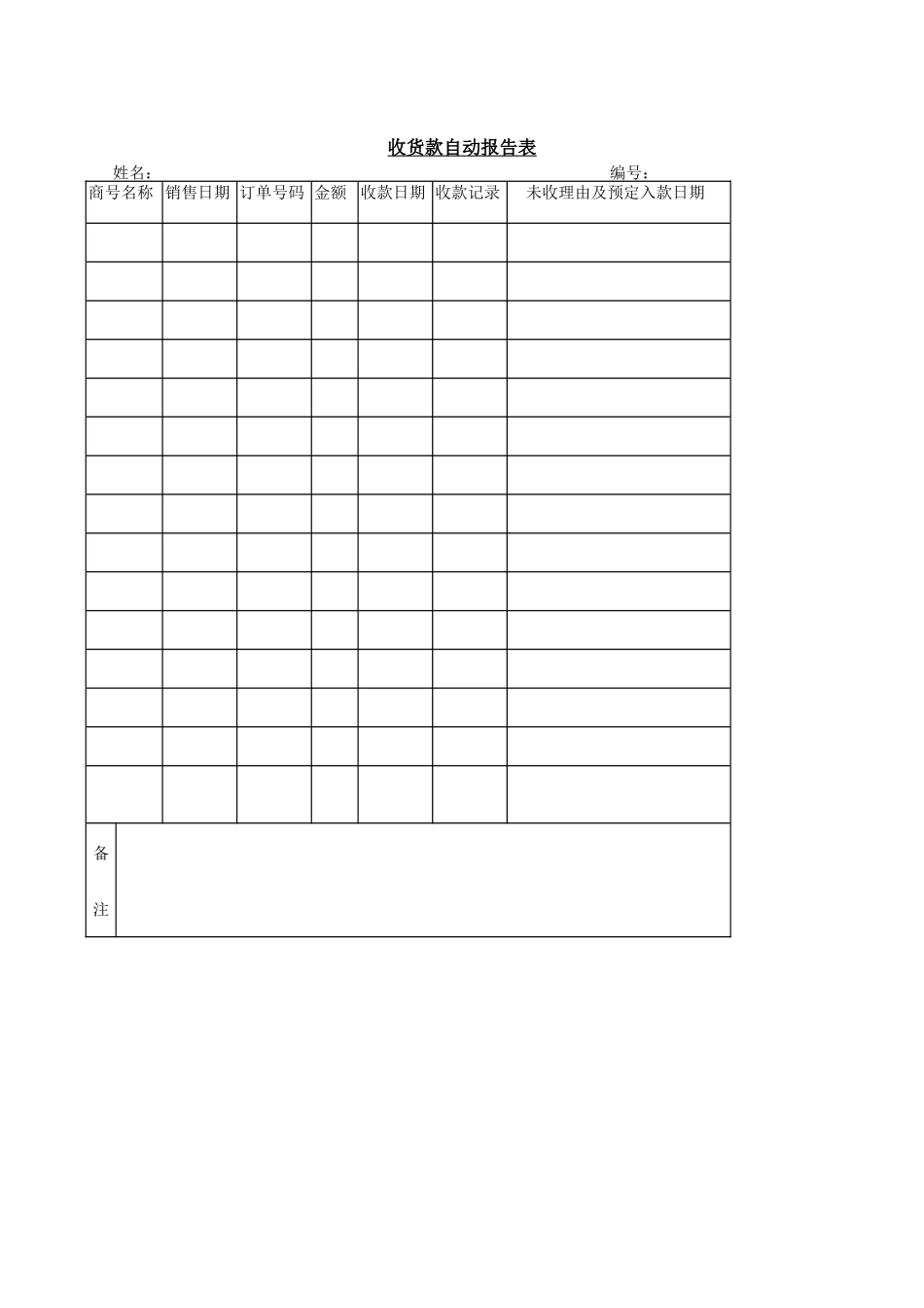 收货款自动报告表.DOC_第1页