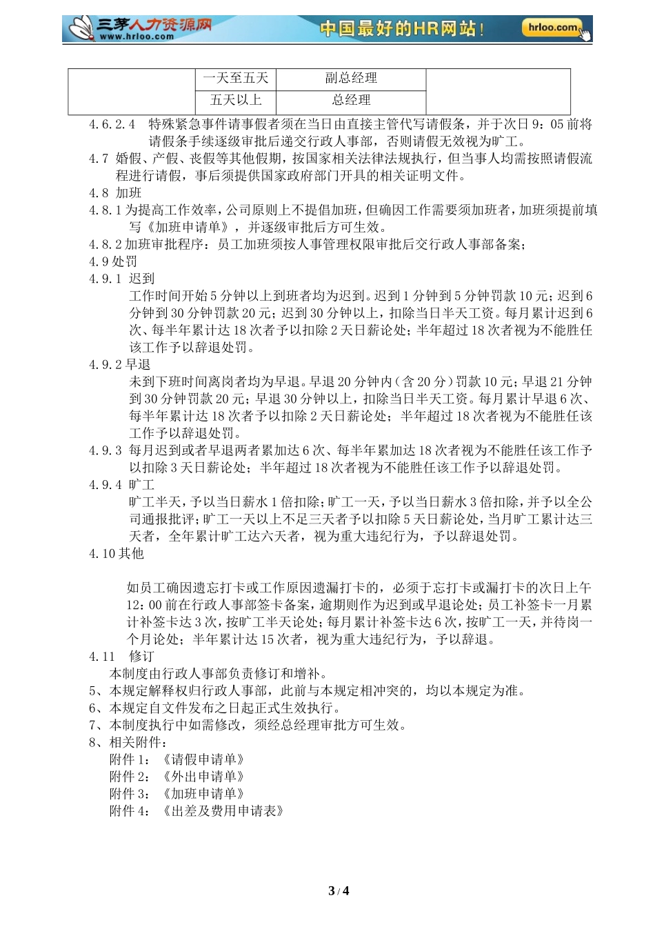 2012年巨网科技考勤管理制度 (2).doc_第3页