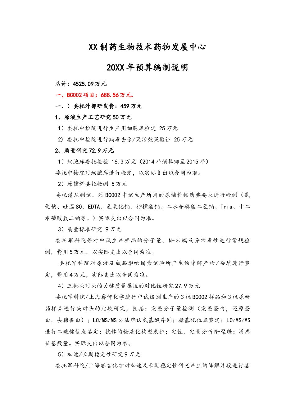 28-生物技术药物发展中心年度预算编制说明.docx_第1页