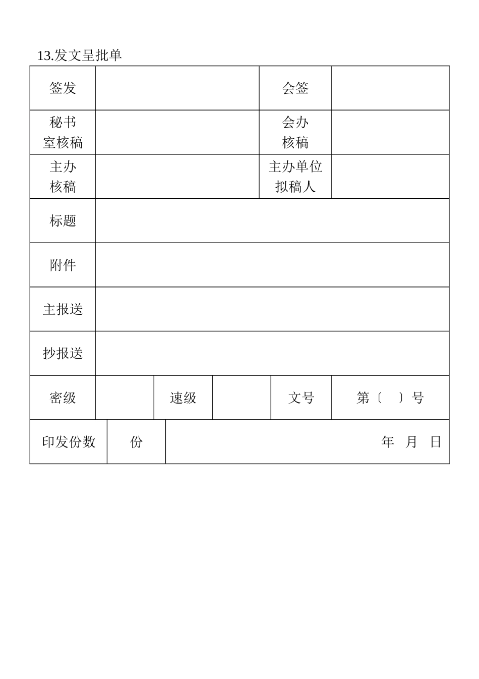 13.发文呈批单.doc_第1页