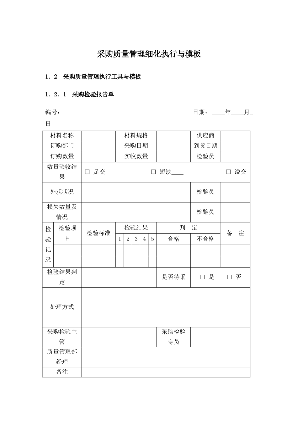 07-采购质量管理细化执行与模板.docx_第1页
