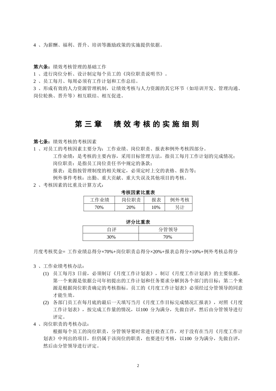 中小型企业绩效考核方案(实例).doc_第2页