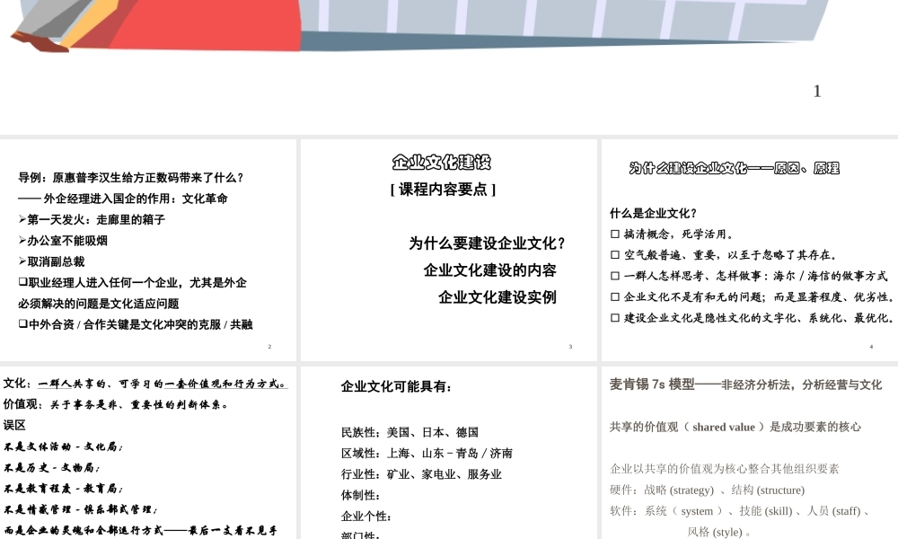 企业文化建设——原理与方法；理论与实践.ppt
