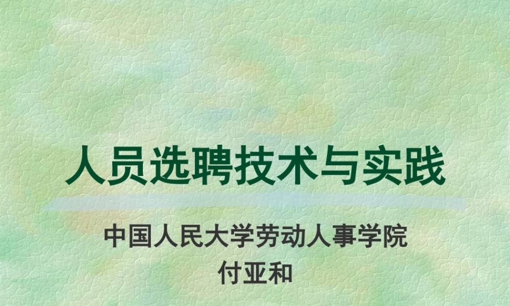 人员选聘技术与实践.ppt