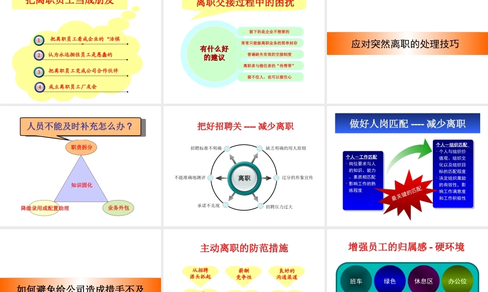如何应对员工突然离职（行政人事系统培训）.ppt