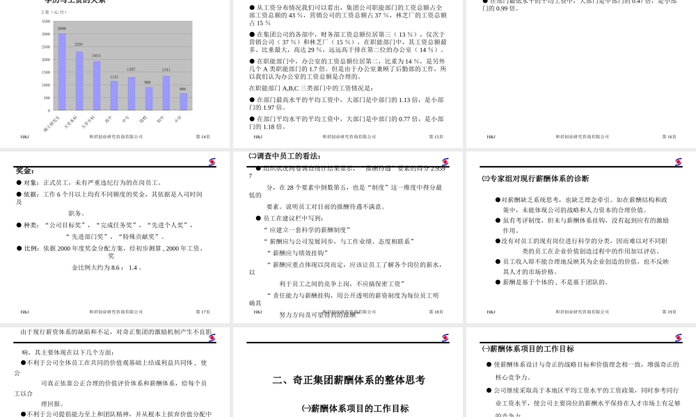 药业公司薪酬管理咨询报告.ppt