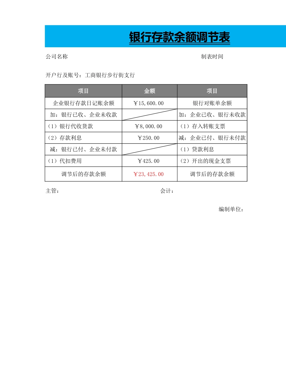 04-【现金管理】-05-银行存款余额调节表 (2).xlsx_第1页