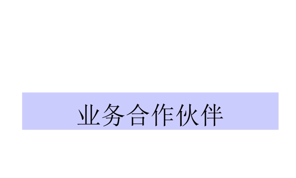 业务合作伙伴.ppt