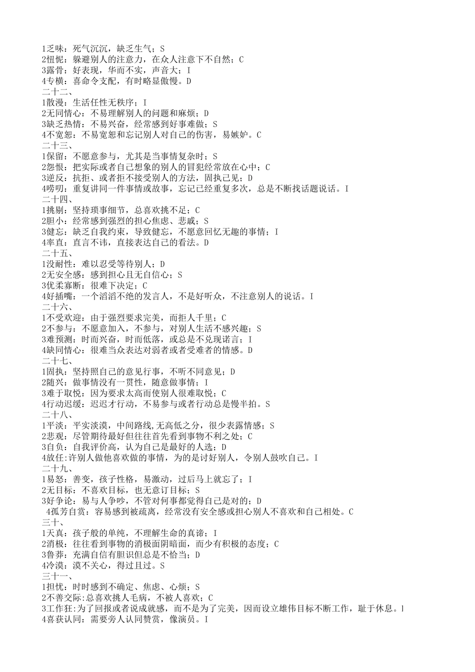 1.DISC性格测试40题--自动生成结果版.xls_第3页