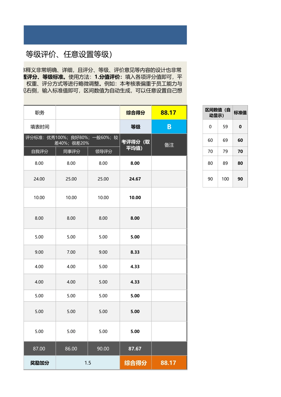 12-3-仓库检验员绩效考核表（计算评价自动灵活） (2).xlsx_第3页