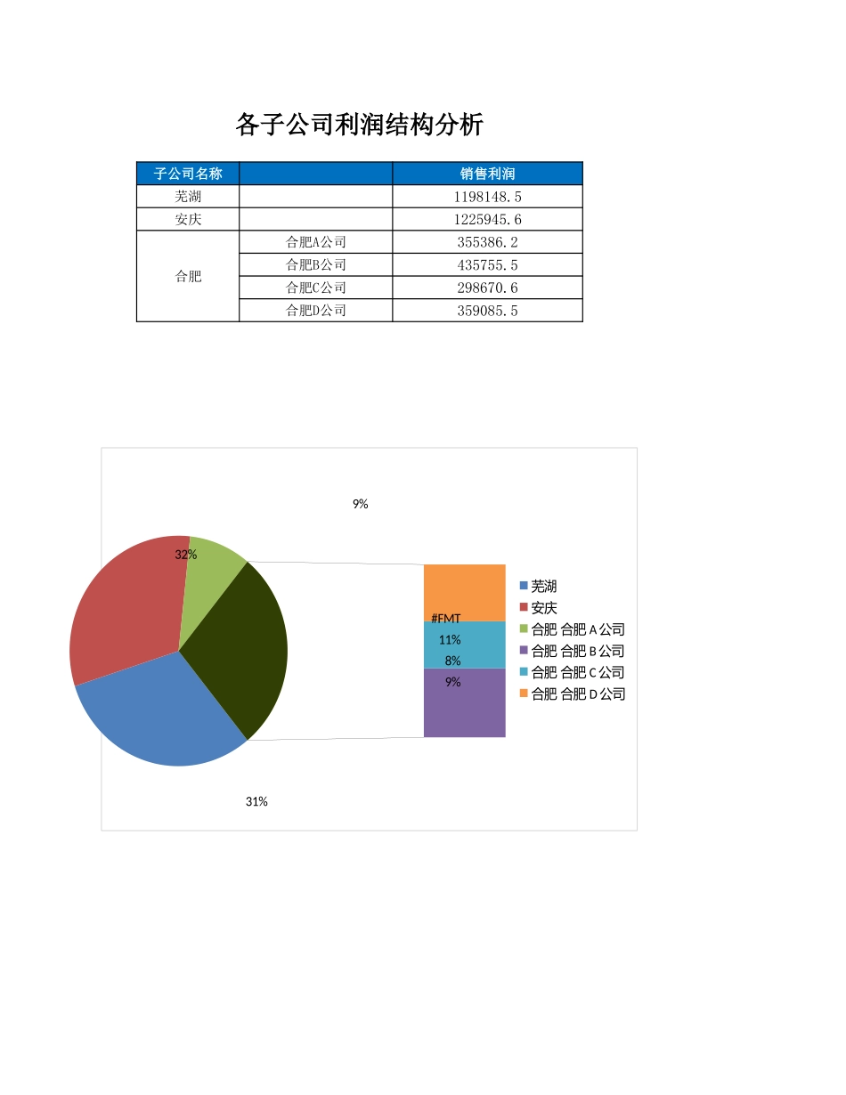06-【销售利润管理】-08-各子公司利润结构分析 (2).xlsx_第1页
