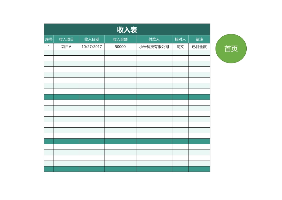 财务收入支出记账管理系统Excel模板.xlsx_第2页