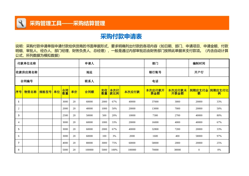 采购付款申请表 (2).xls_第1页