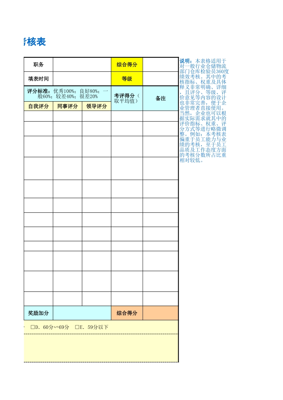 仓库检验员绩效考核表 (2).xls_第3页