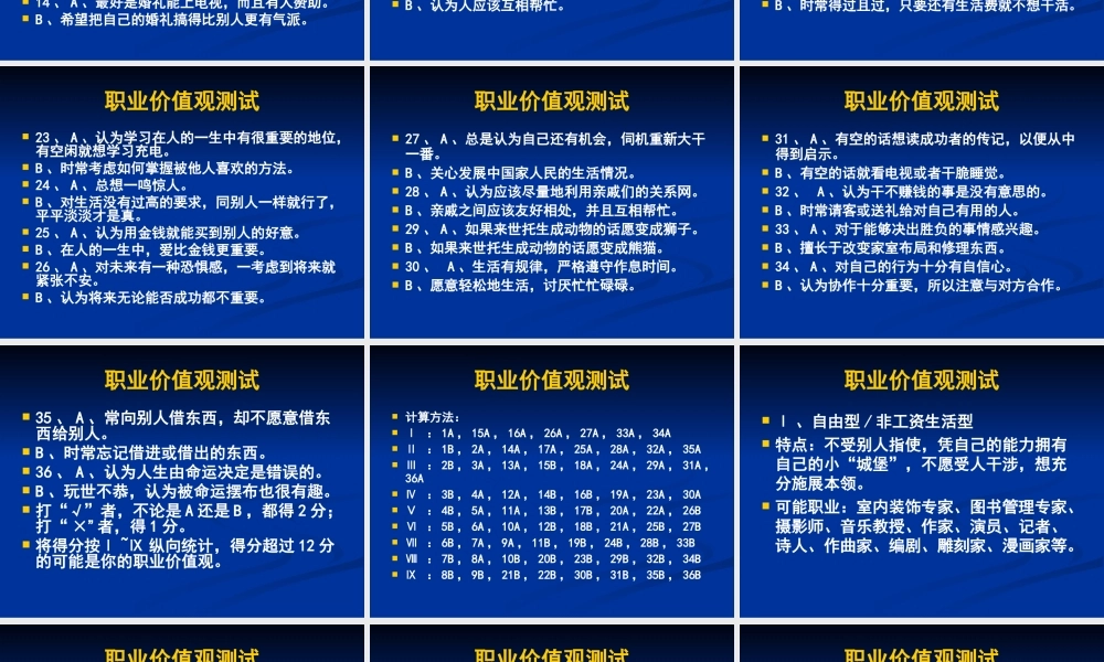 职业规划心理测试.ppt