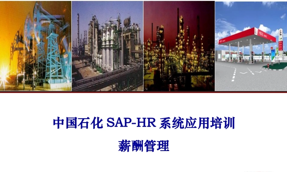 中国石化SAP-HR系统功能培训(薪酬、人工成本培训).ppt
