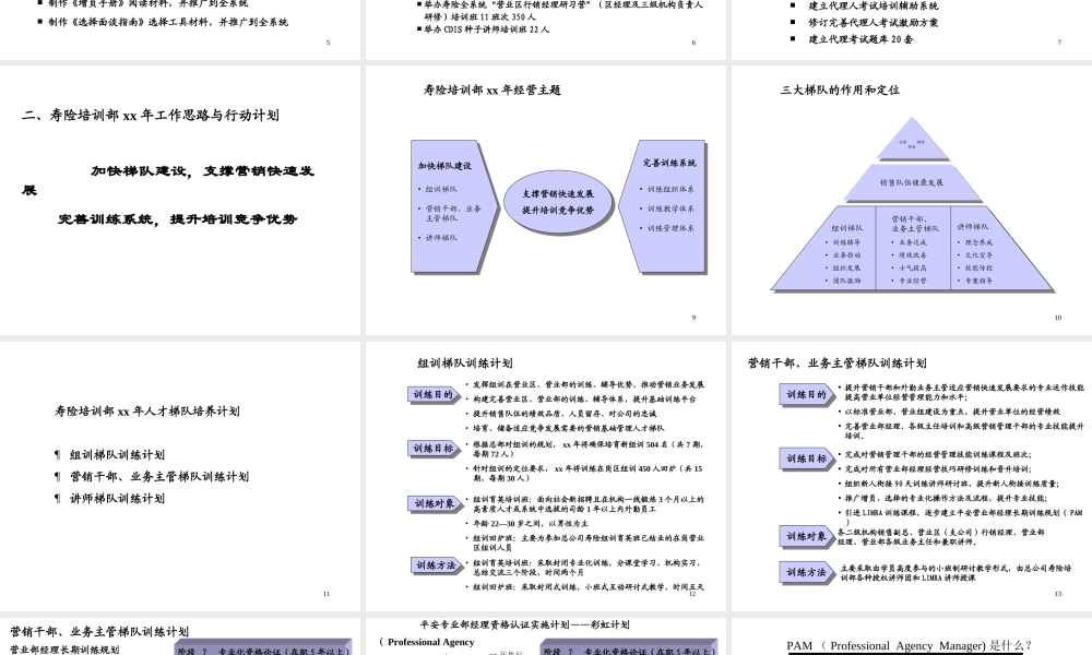 中国平安公司培训计划.ppt