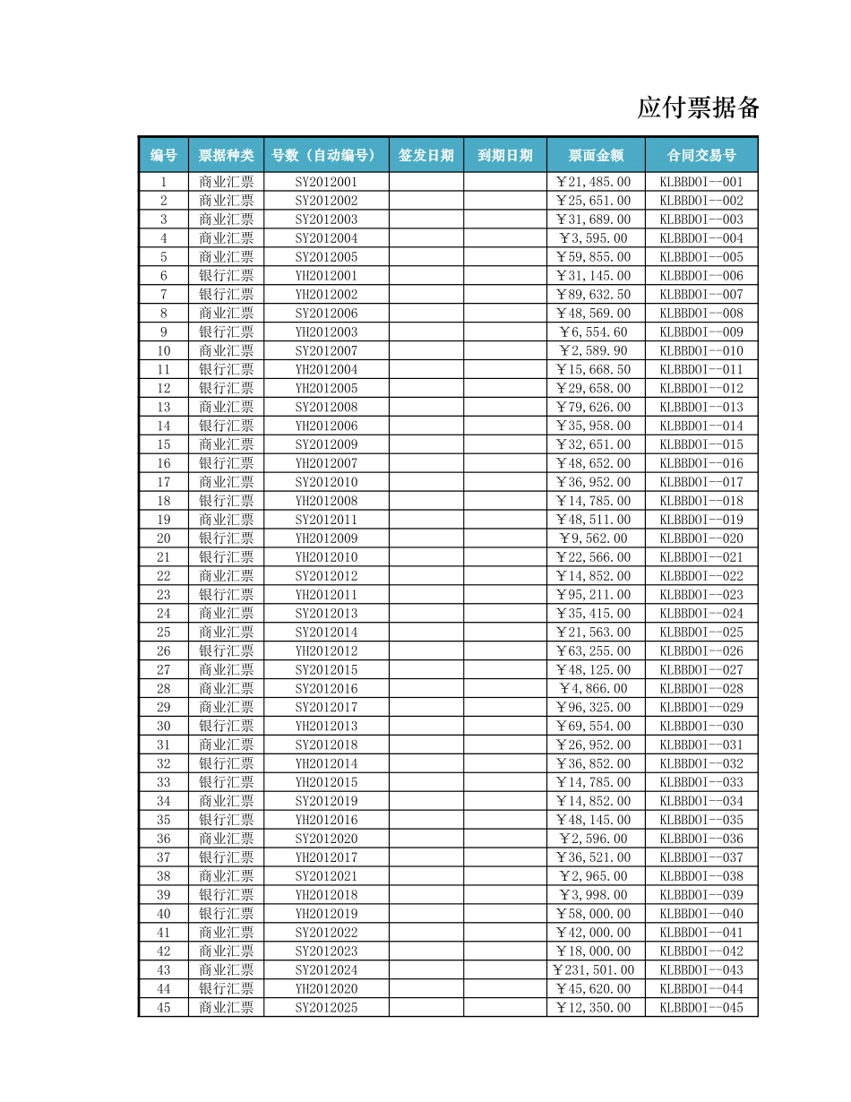 应付票据备查簿.xlsx_第1页