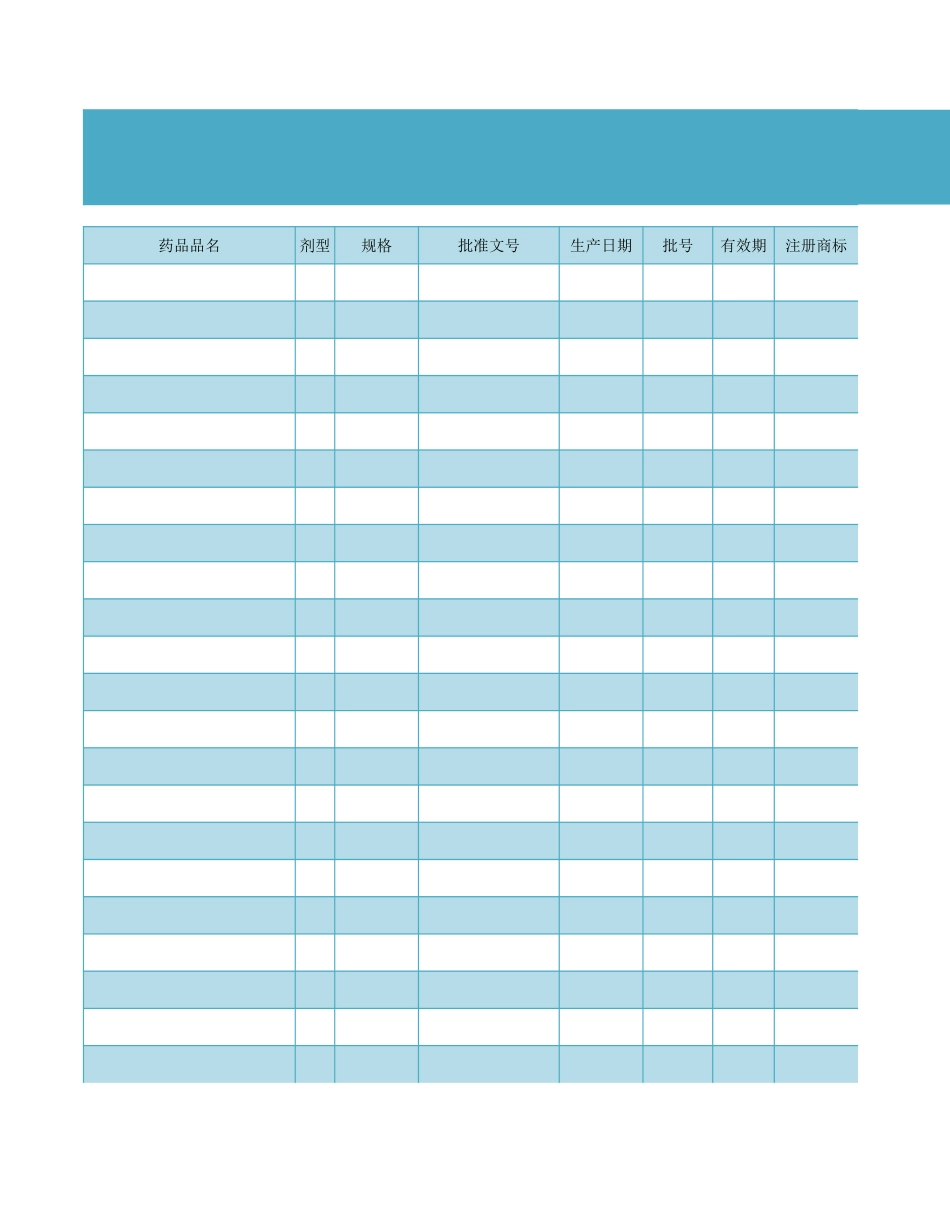 医疗药品统计报表.xls_第1页