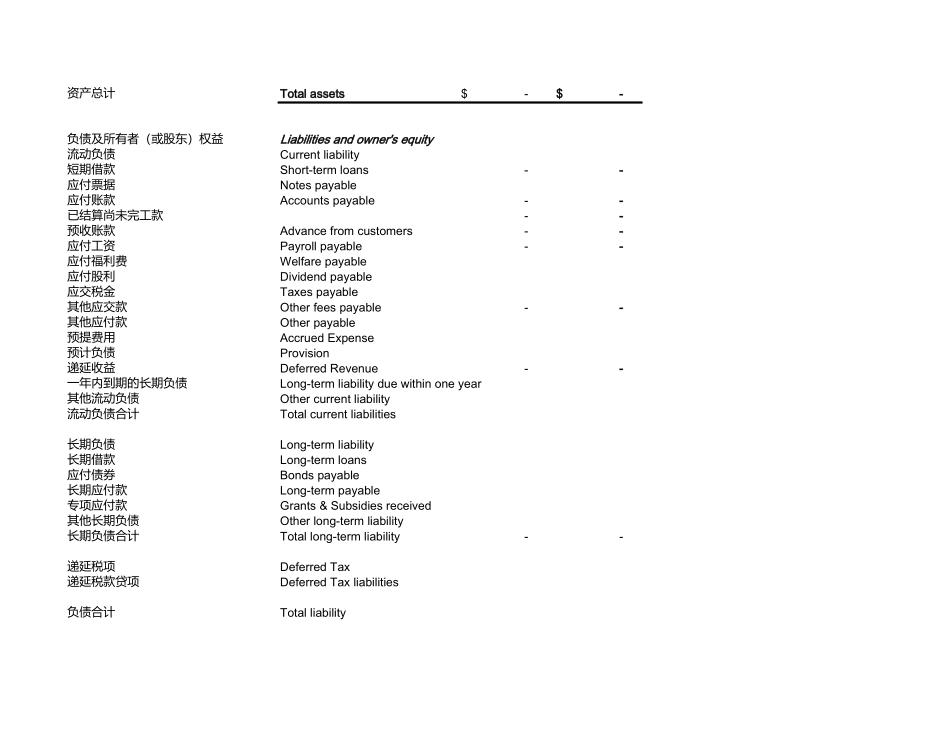 英文财务报表.xls_第3页