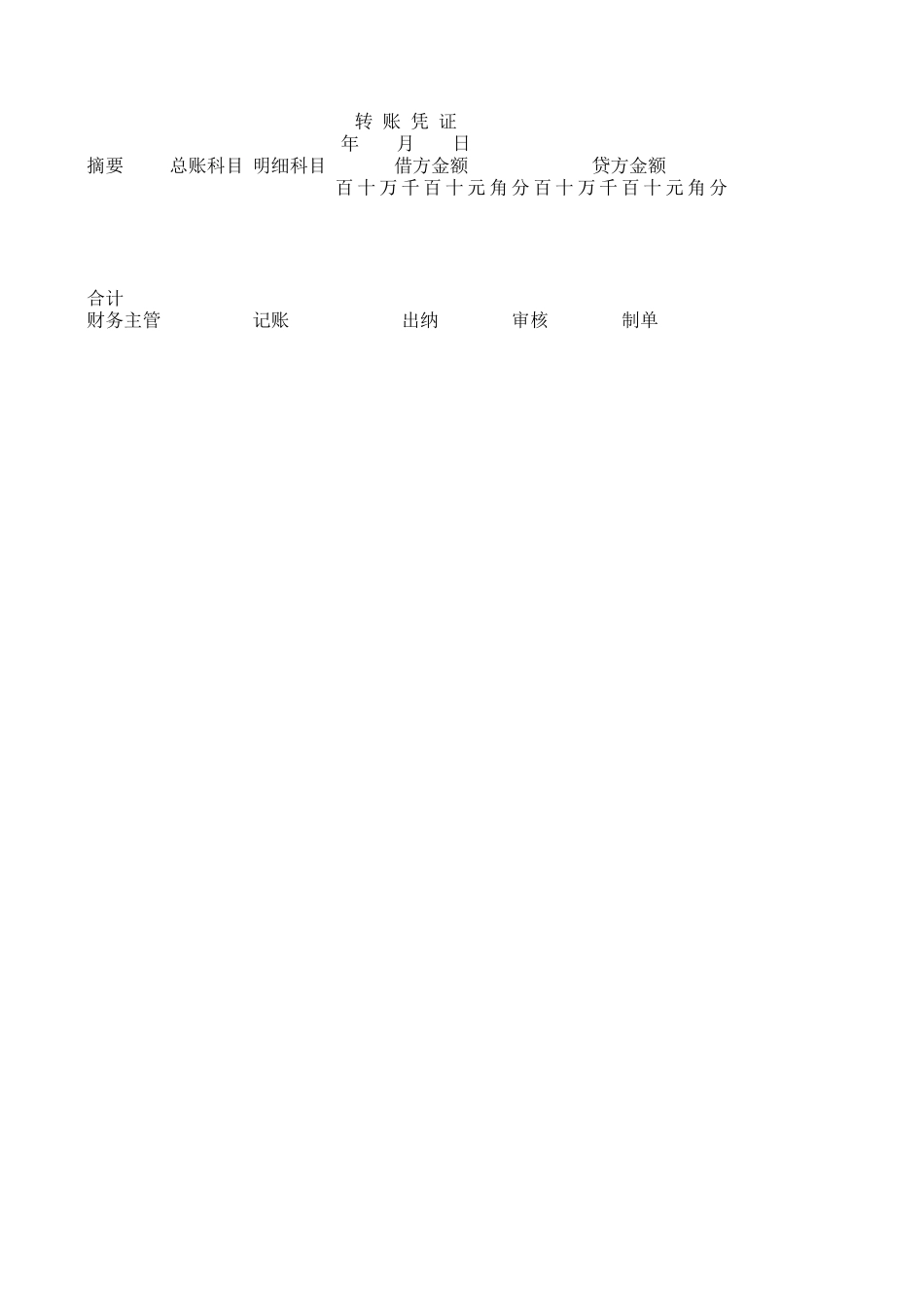 转账凭证.xls_第1页