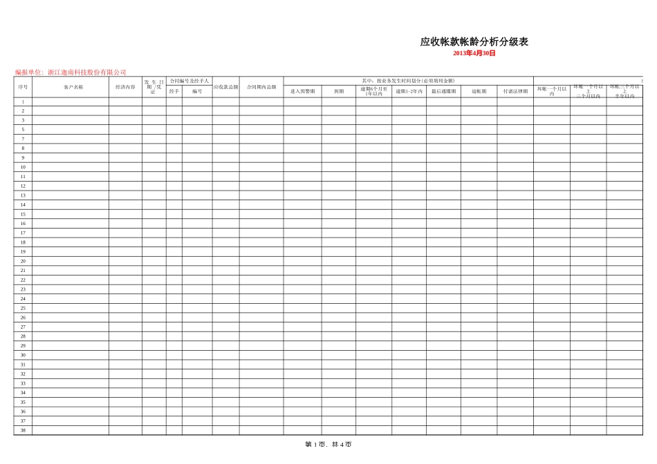 应收账款账龄分析表.xls_第1页