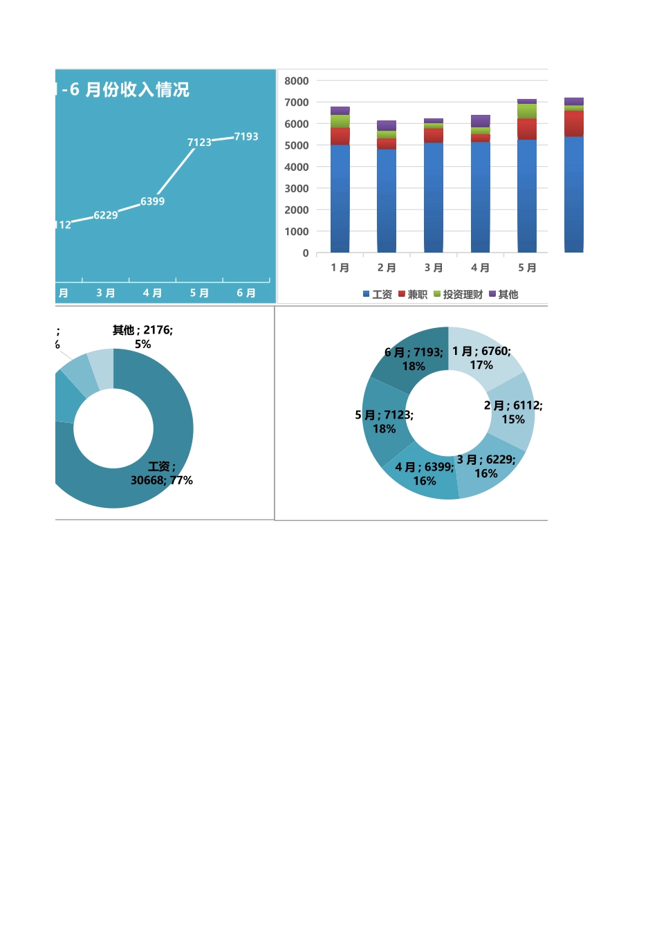 39-个人半年收入分析表.xlsx_第2页