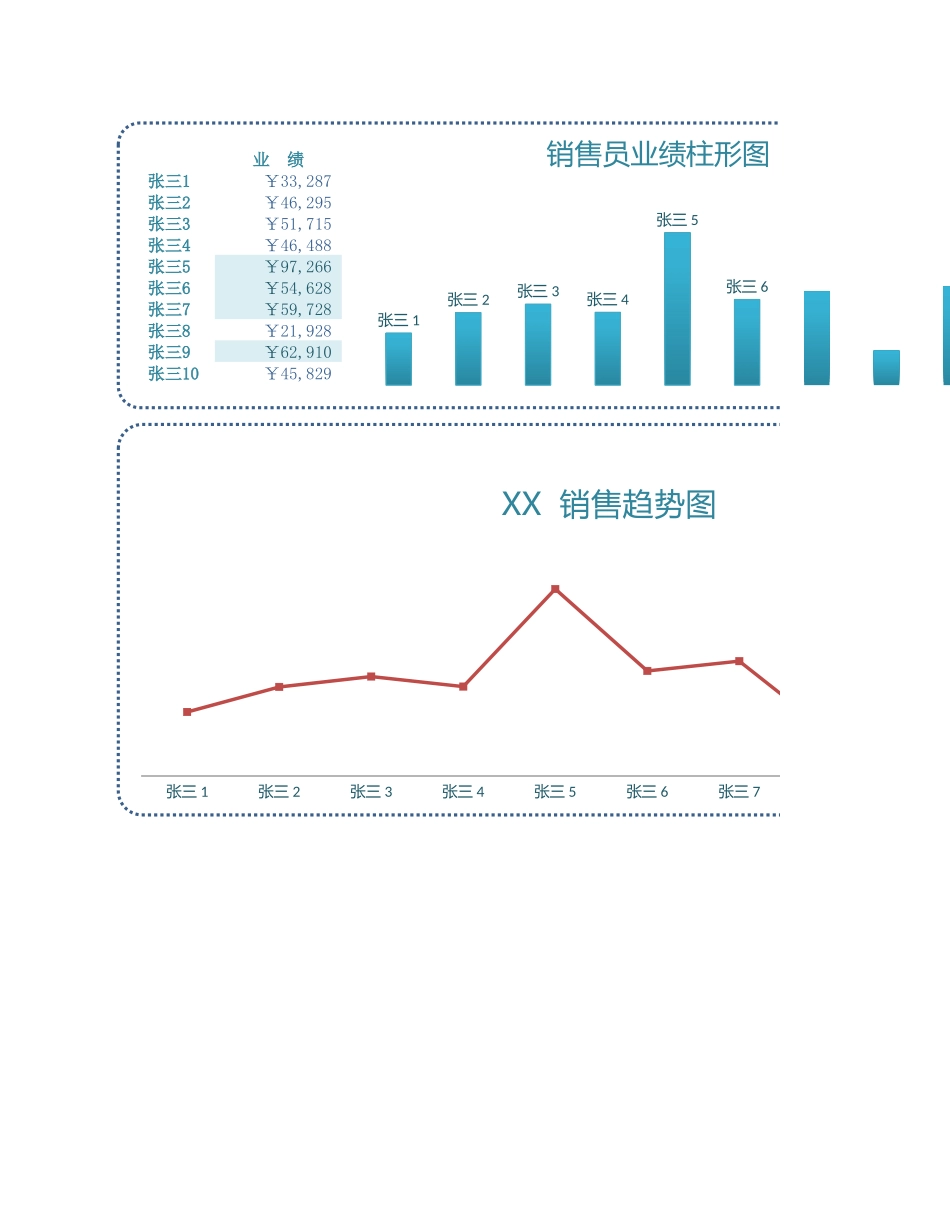 10-图表模板蓝色商务.xlsx_第1页