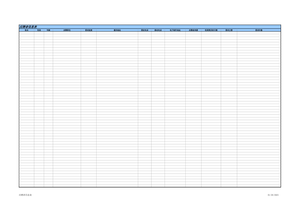 应聘者信息及对照表 (2).xls_第1页