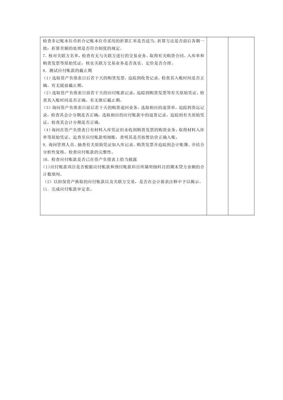 流动负债W-03应付账款审计程序表.doc_第2页