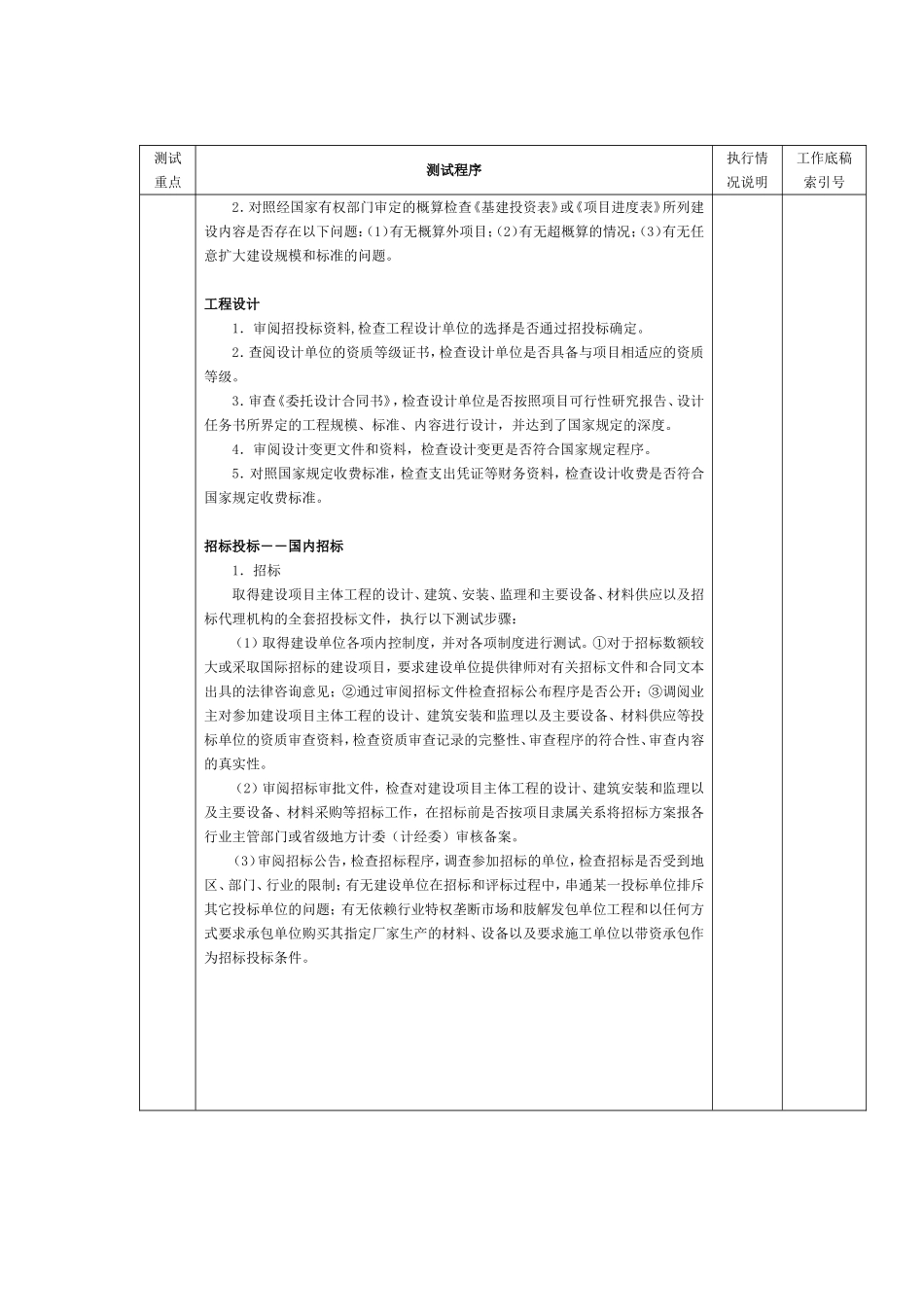 项目工程-2项目工程建设业务循环符合性测试程序表.doc_第2页