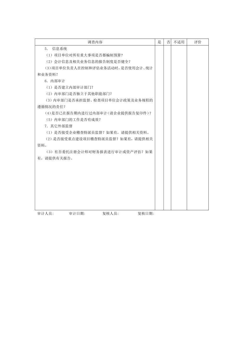 控制环境和会计系统内控调查结论-1控制环境调查表.doc_第2页