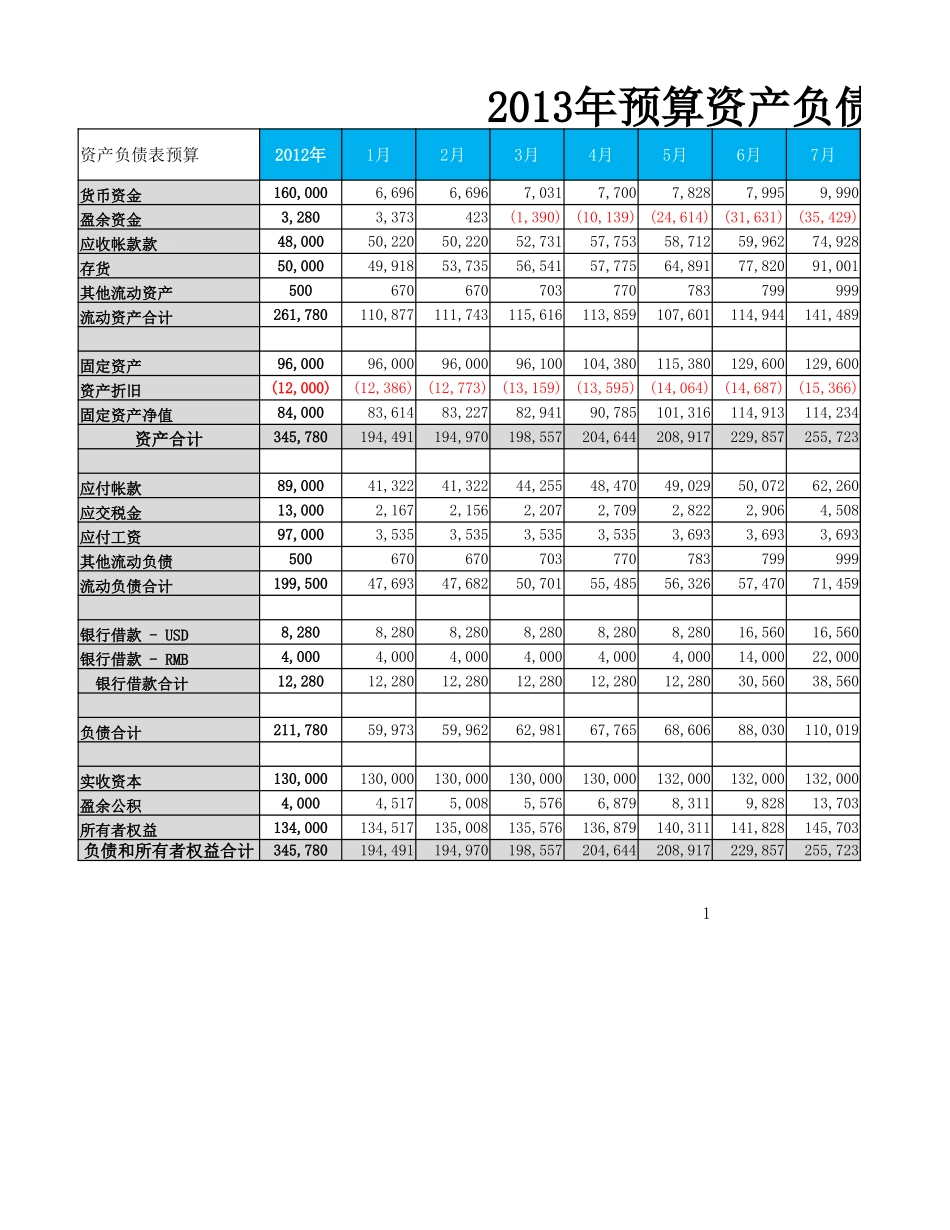 预算资产负债表.xlsx_第1页